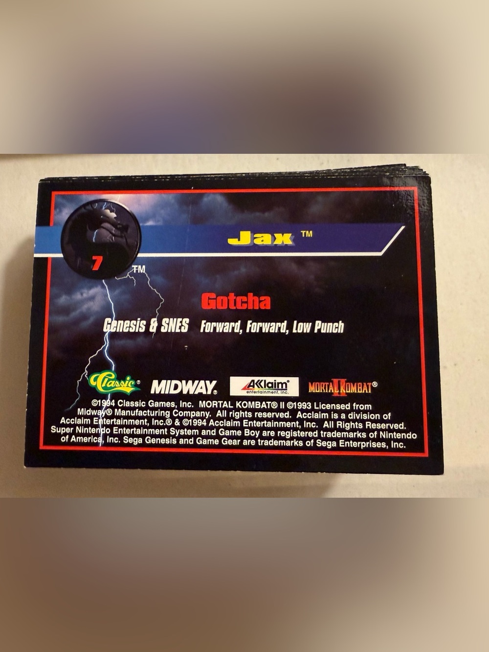 1994 Classic Games Mortal Kombat Il Series 2 Near Complete Base Set 73/80 Cards - Picture 9 of 11